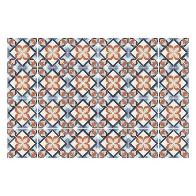 Csempe matrica Virágmotívumok rombuszokban