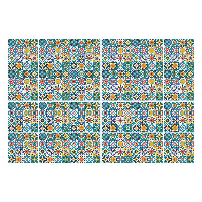 Öntapadós csempe matrica Virágos mozaikok elrendezésben