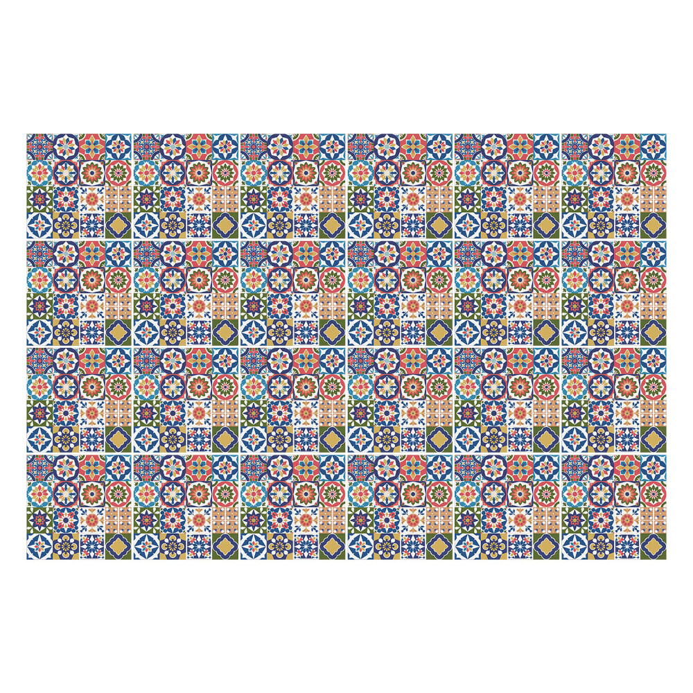 Csempe matrica Geometrikus virágmozaikok