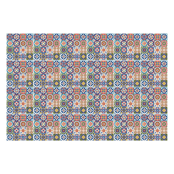 Csempe matrica Geometrikus virágmozaikok