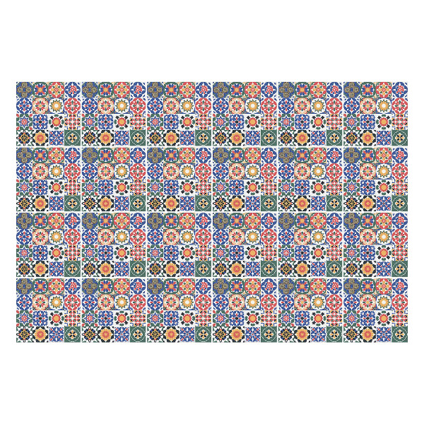Csempe matrica Virágos mozaikok elrendezésben
