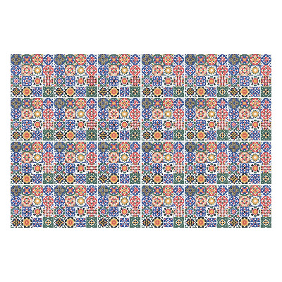 Csempe matrica Virágos mozaikok elrendezésben