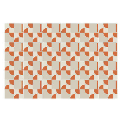 Öntapadós csempe matrica Geometria ívekkel és vonalakkal