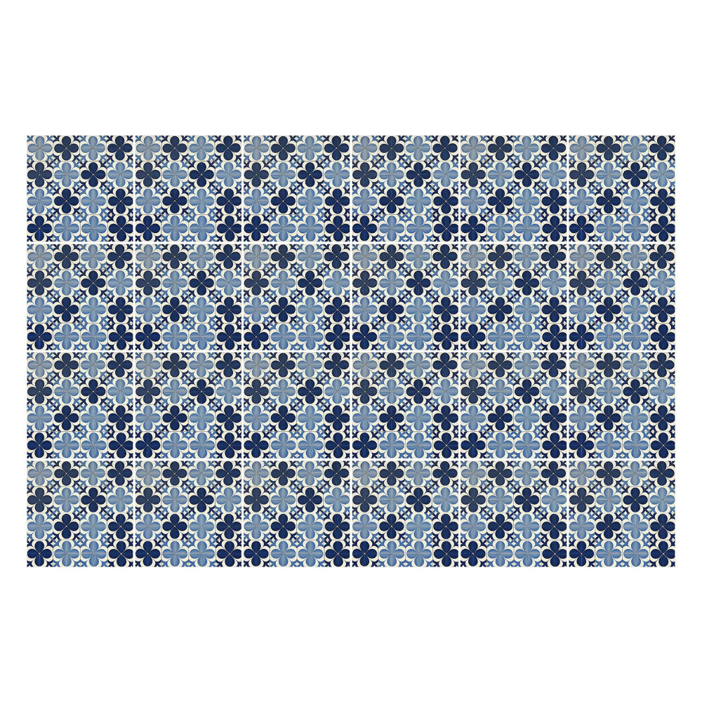 Öntapadós csempe matrica Virágmotívumok hálóban