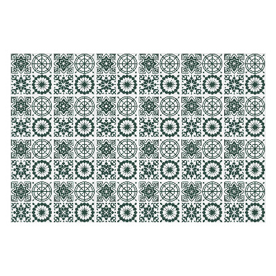 Öntapadós csempe matrica Geometrikus virágok és körök