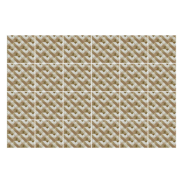 Öntapadós csempe matrica Geometriai háromszögek egy rácsban