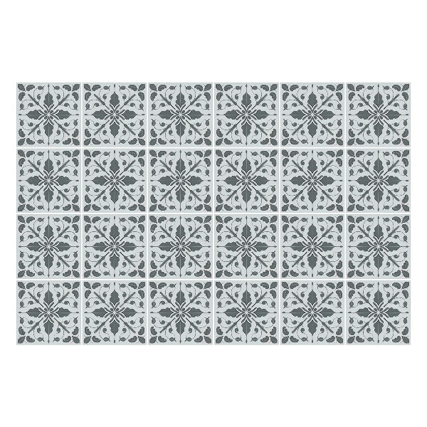 Öntapadós csempe matrica Virágdíszek hálóban