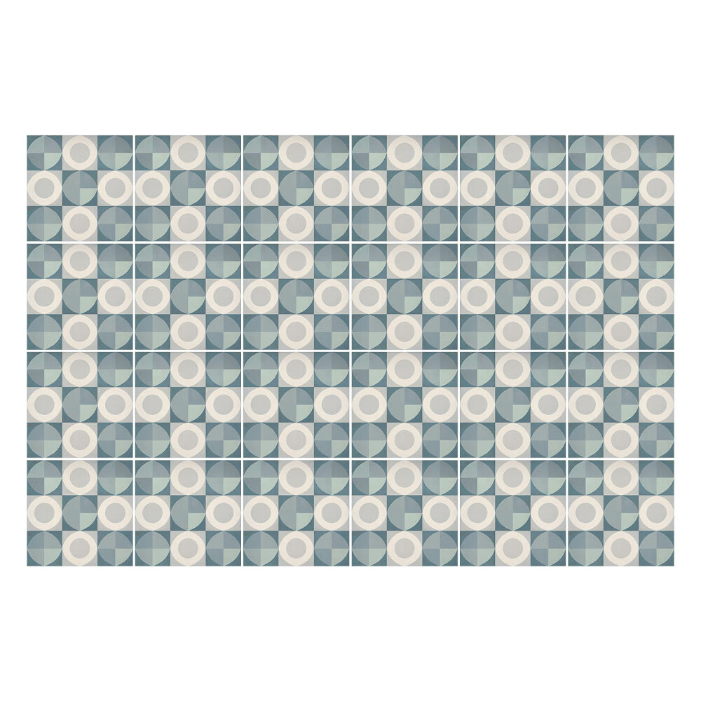 Öntapadós csempe matrica Geometriai körök egy rácsban