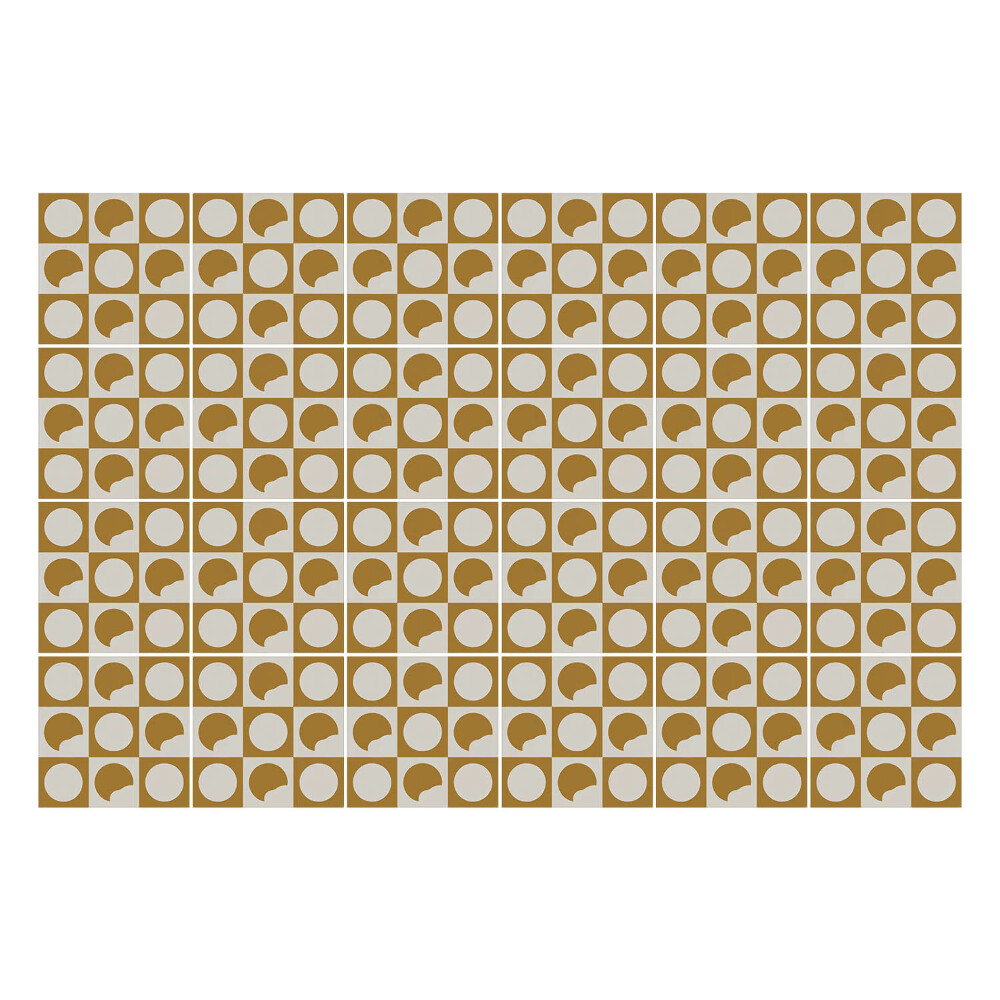 Öntapadós csempe matrica Absztrakt körök és levelek