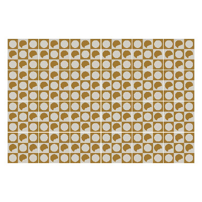 Öntapadós csempe matrica Absztrakt körök és levelek