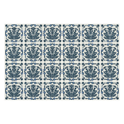 Öntapadós csempe matrica Virágos motívumok keretben