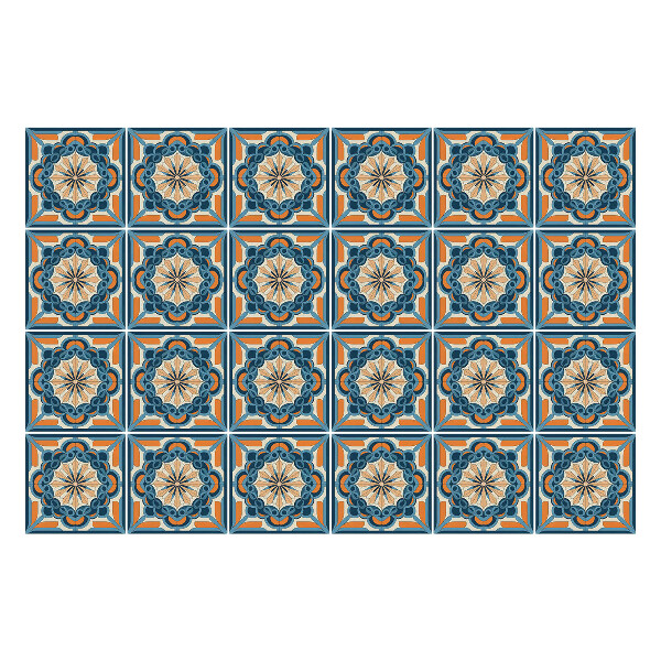 Csempe matrica Virágmotívumok hálóban