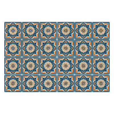 Csempe matrica Virágmotívumok hálóban