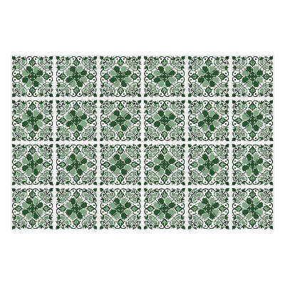 Öntapadós csempe matrica Növényi motívum körökkel