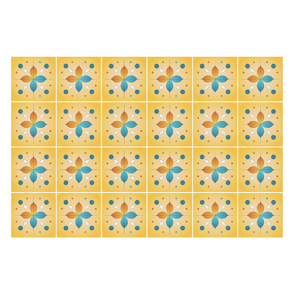 Csempe matrica Virágmotívumok hálóban