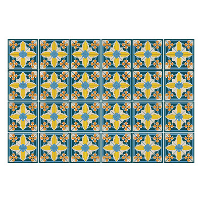 Csempe matrica Virágmotívumok hálóban