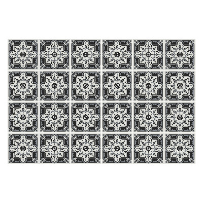 Öntapadós csempe matrica Virágos motívum hálóban