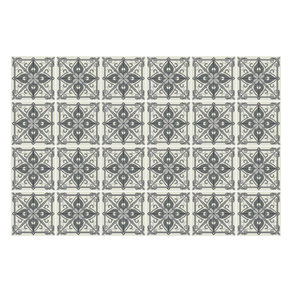 Csempe matrica Egybefont virágok hálóban