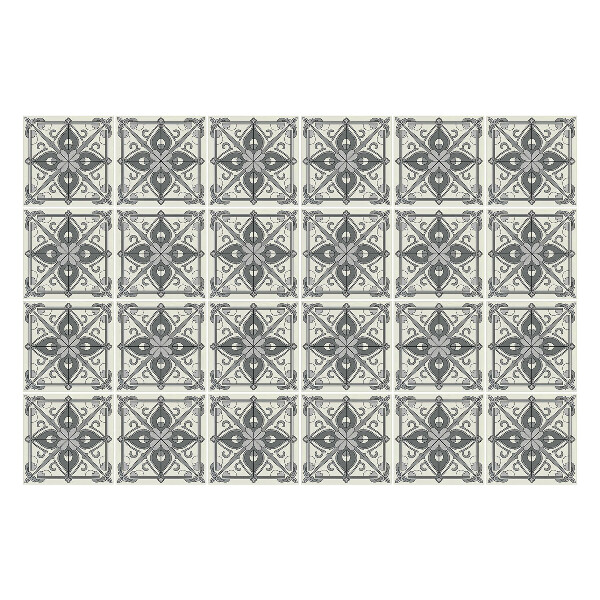 Csempe matrica Egybefont virágok hálóban