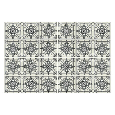 Csempe matrica Egybefont virágok hálóban