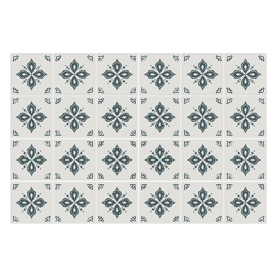 Öntapadós csempe matrica Virágdíszek hálóban