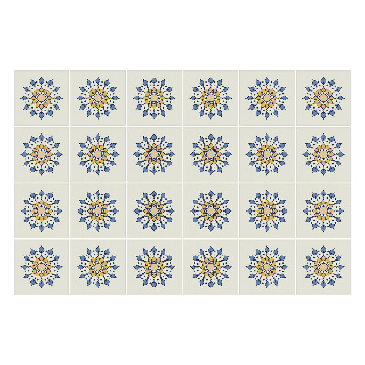 Öntapadós csempe matrica Virágos motívumok