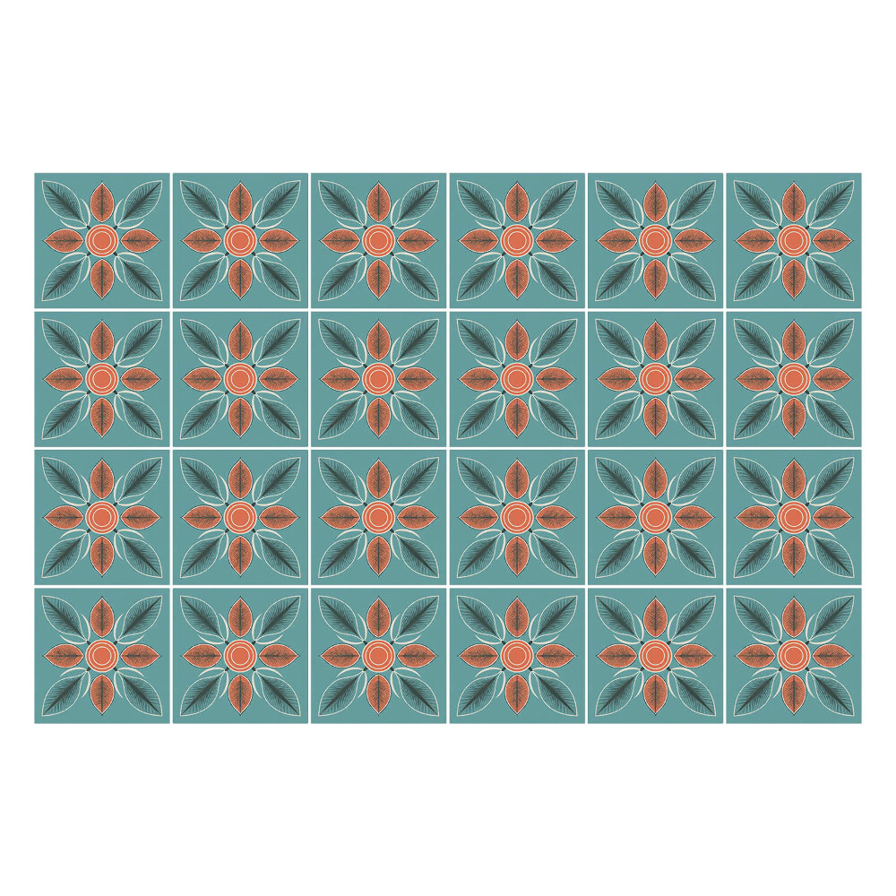 Csempe matrica Virágos motívumok