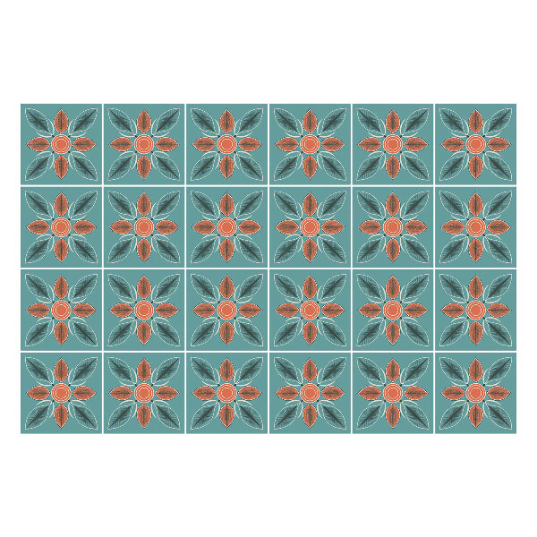 Csempe matrica Virágos motívumok