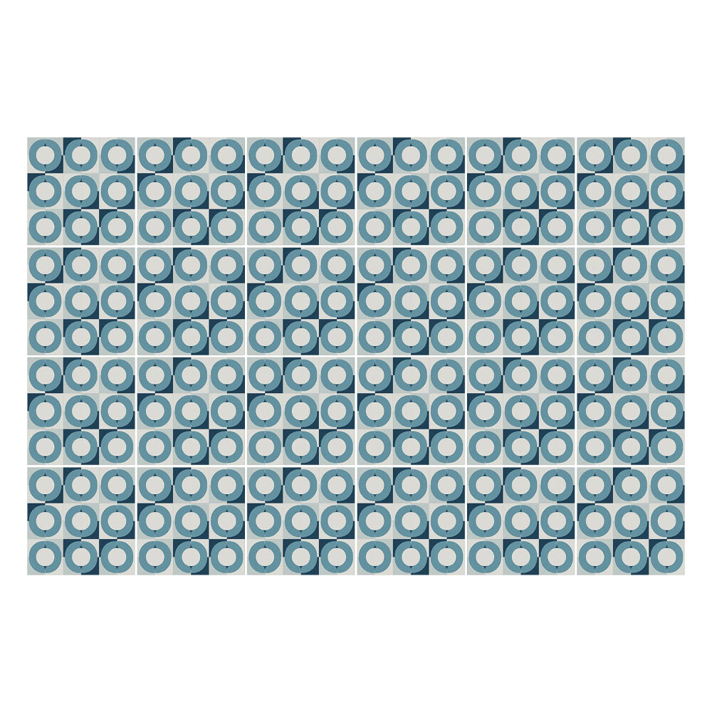 Öntapadós csempe matrica Kockás körök