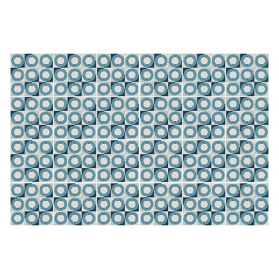 Öntapadós csempe matrica Kockás körök