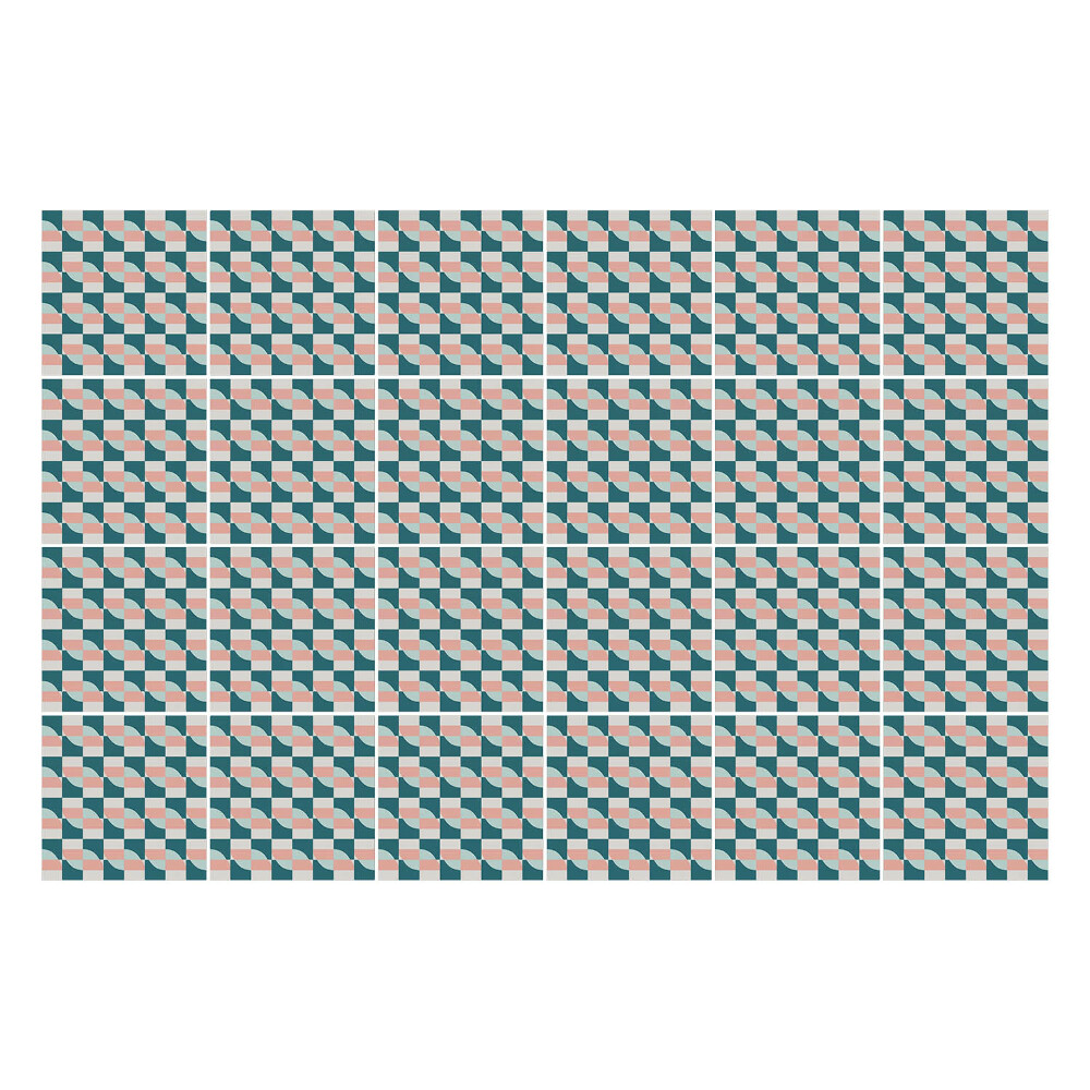 Öntapadós csempe matrica Geometriai négyzetek