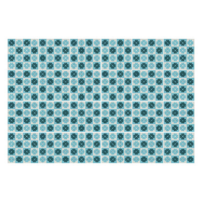 Öntapadós csempe matrica Apró virágok mozaikja