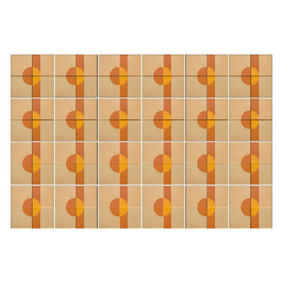 Öntapadós csempe matrica Geometriai körök és téglalapok