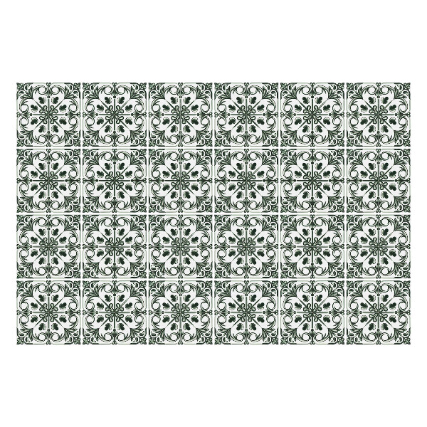 Öntapadós csempe matrica Virágos kivitel