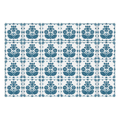 Öntapadós csempe matrica Spanyol csempe virágokkal