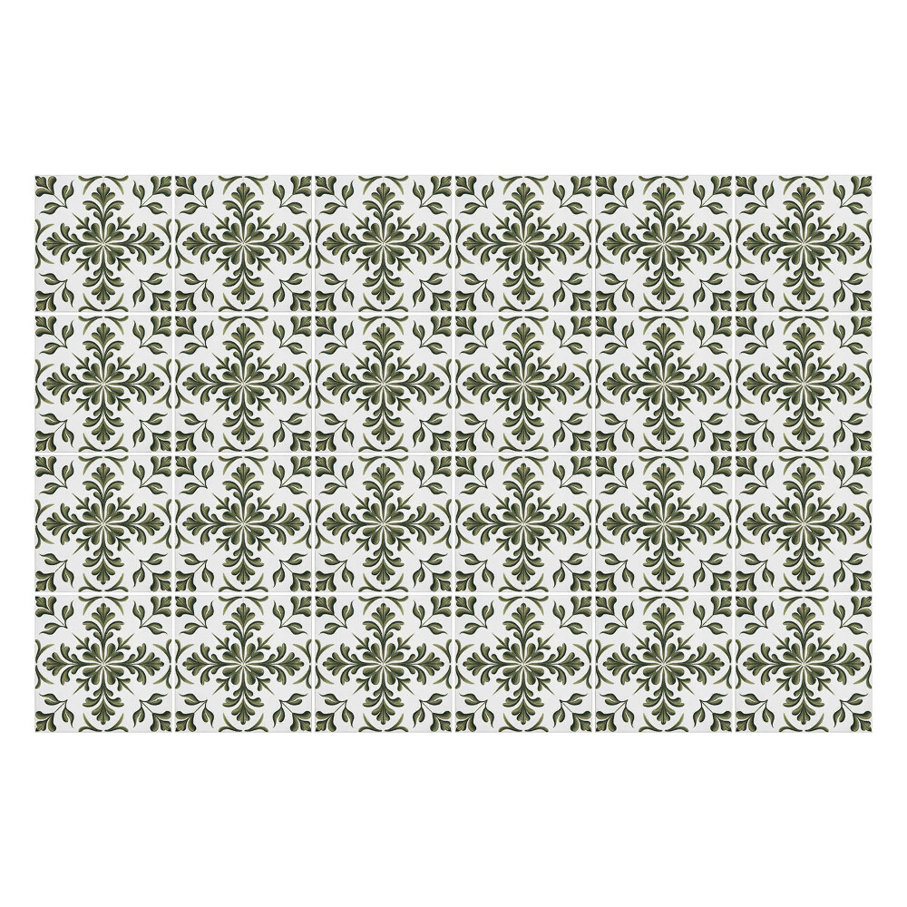 Csempe matrica Virág és levél motívum