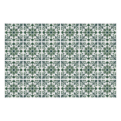 Öntapadós csempe matrica Virágok és levelek