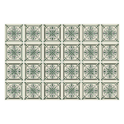 Csempe matrica Virágos díszek a keretben