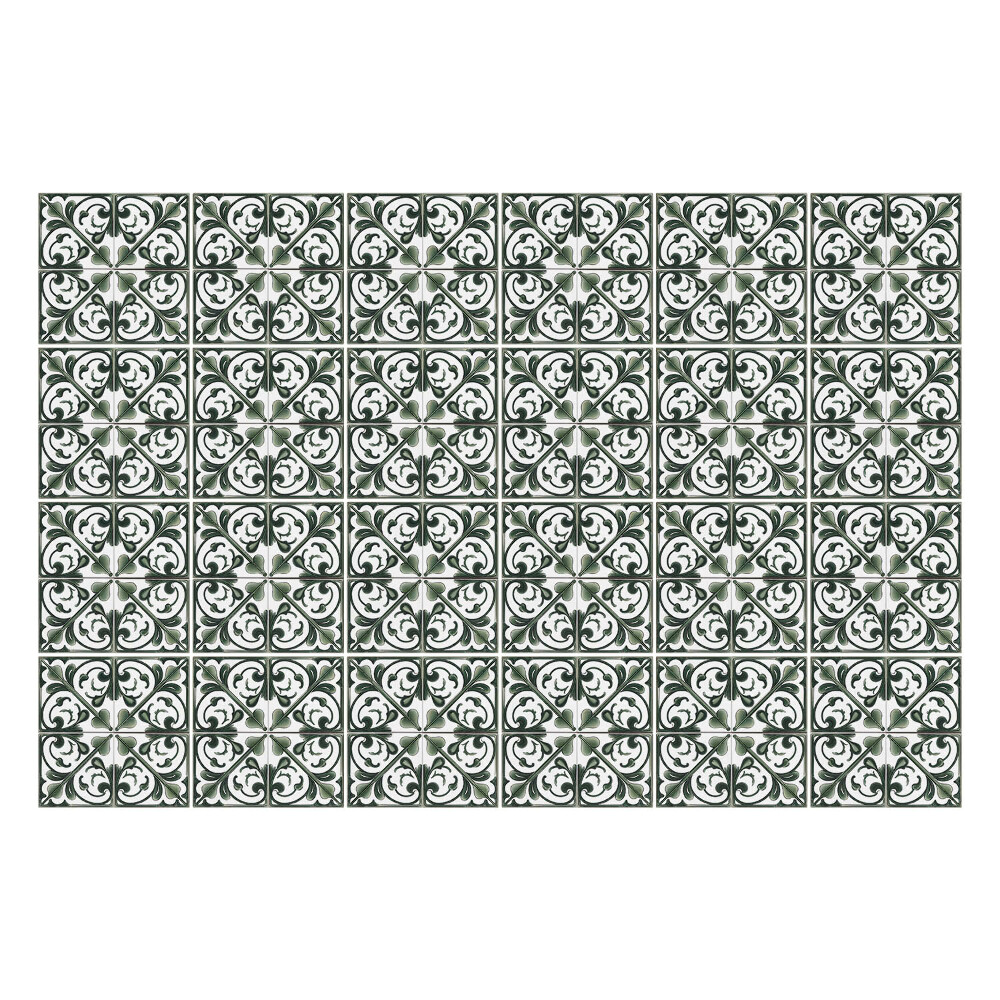 Öntapadós csempe matrica Összetett növényi díszek