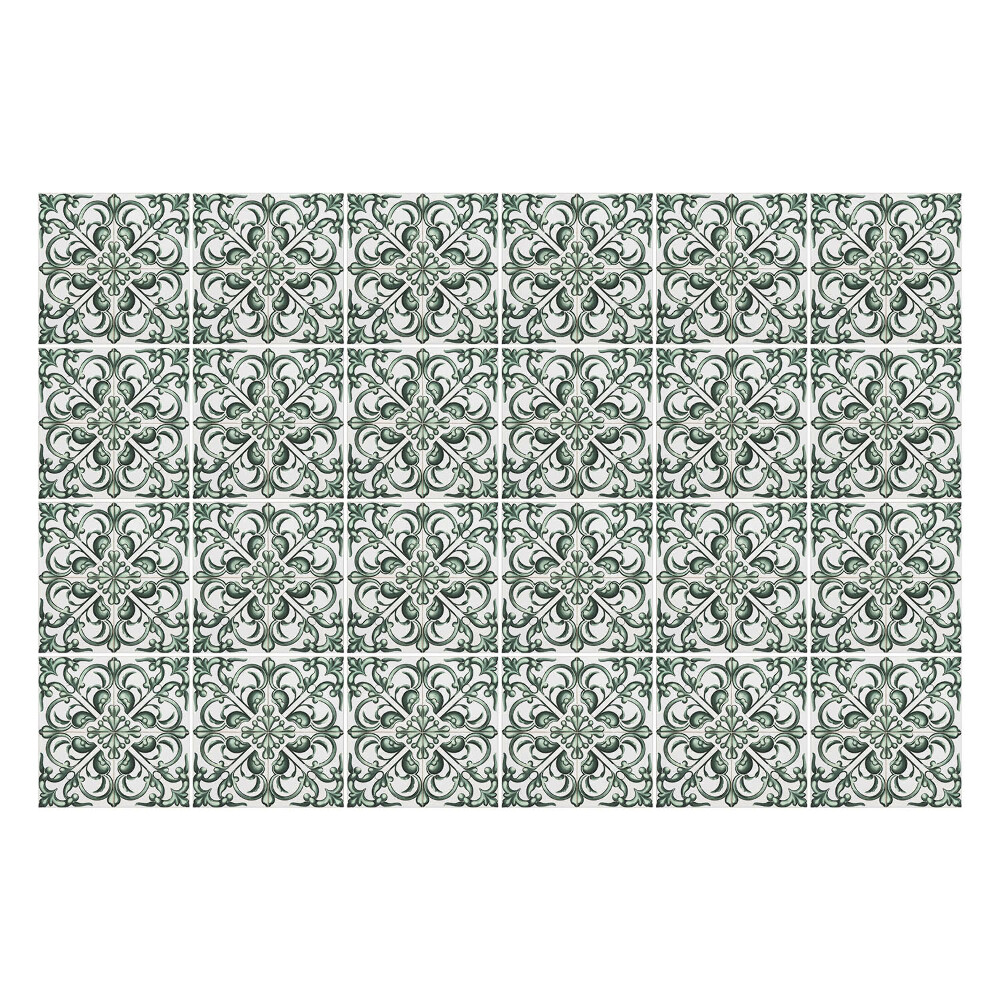 Csempe matrica Virágdíszek hálóban