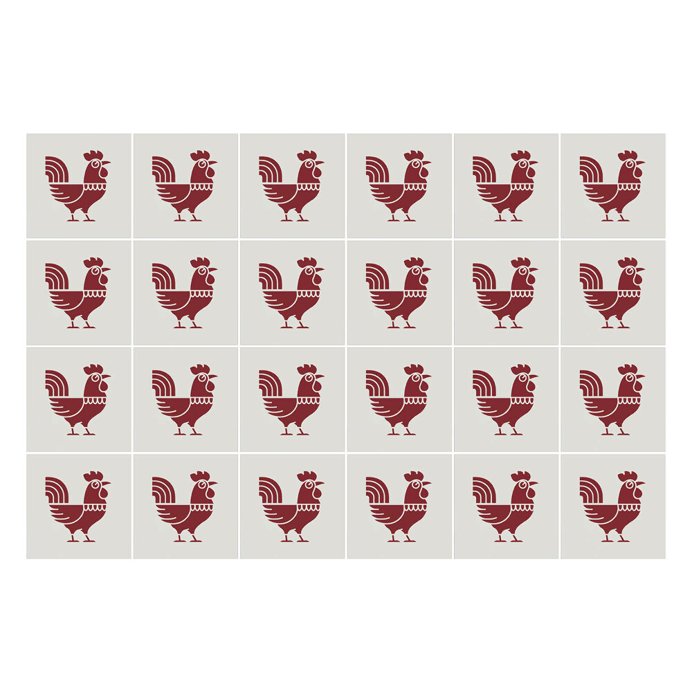 Öntapadós csempe matrica Folklór tyúkok