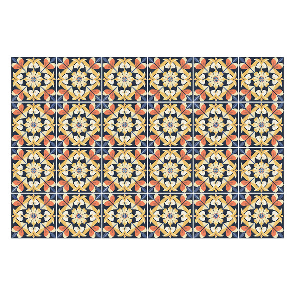 Csempe matrica Virágmotívumok hálóban