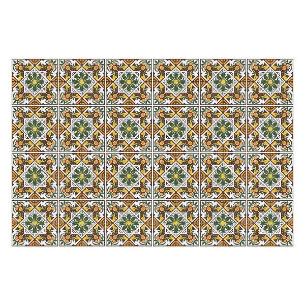 Öntapadós csempe matrica Gazdagon díszített csempe