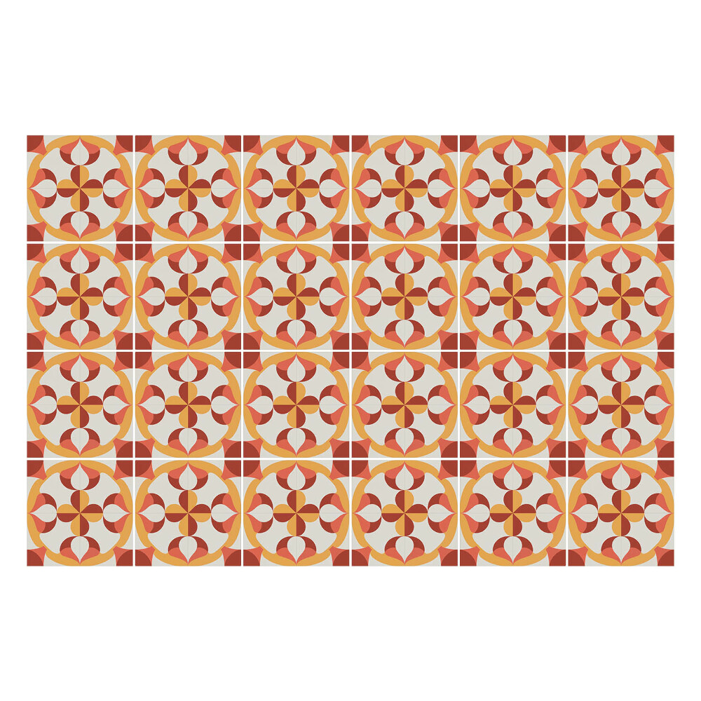 Öntapadós csempe matrica Minta körökkel