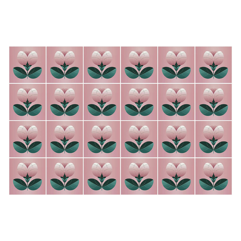 Csempe matrica Virág illusztrációk