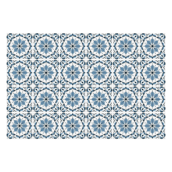 Öntapadós csempe matrica Kék csempe minta