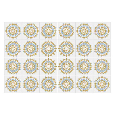 Öntapadós csempe matrica Mandala virágokkal