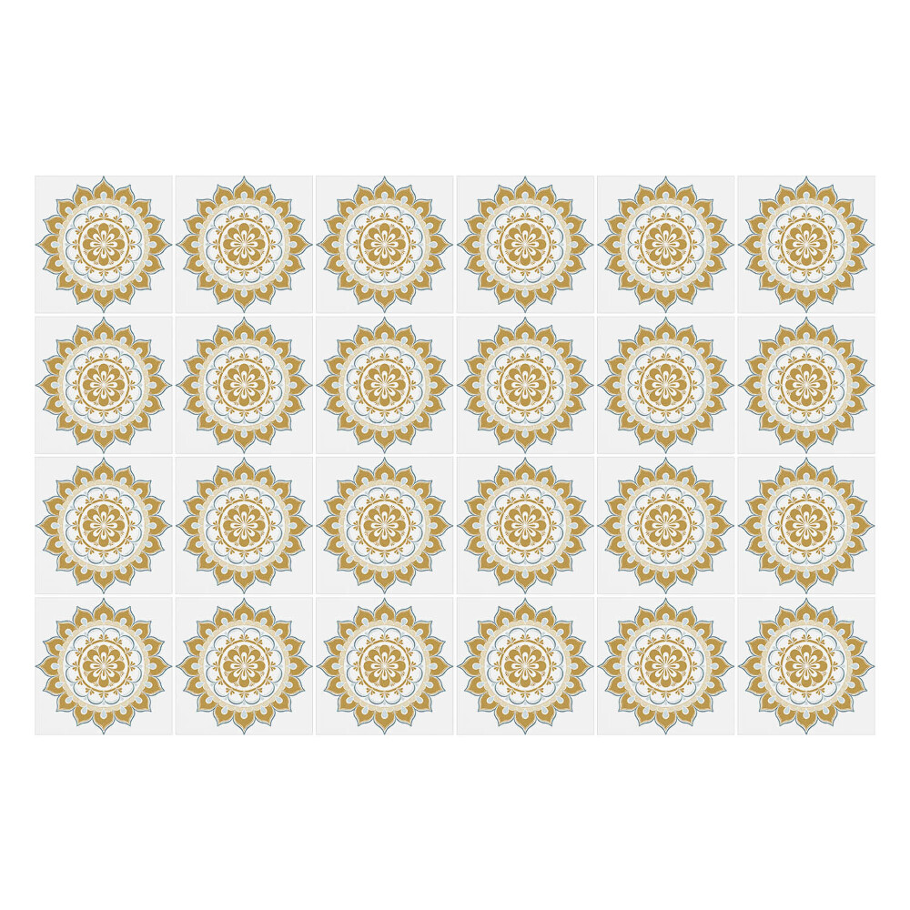 Csempe matrica Virágos mandalák