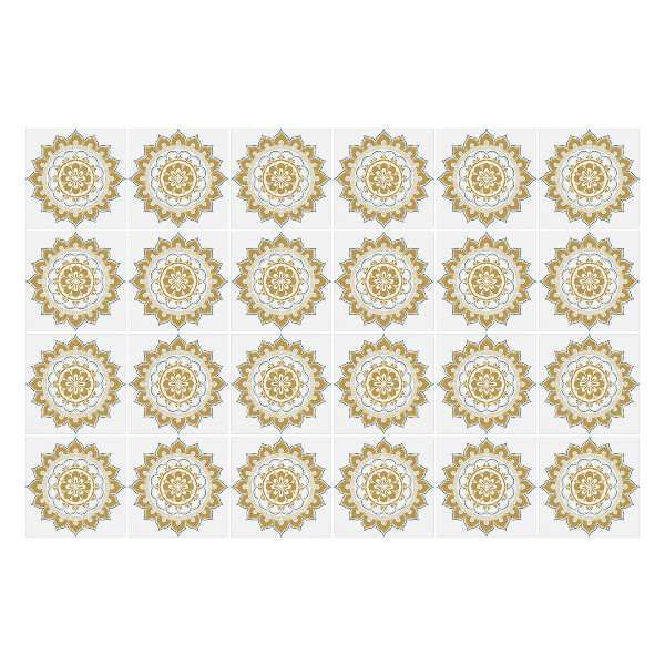 Csempe matrica Virágos mandalák