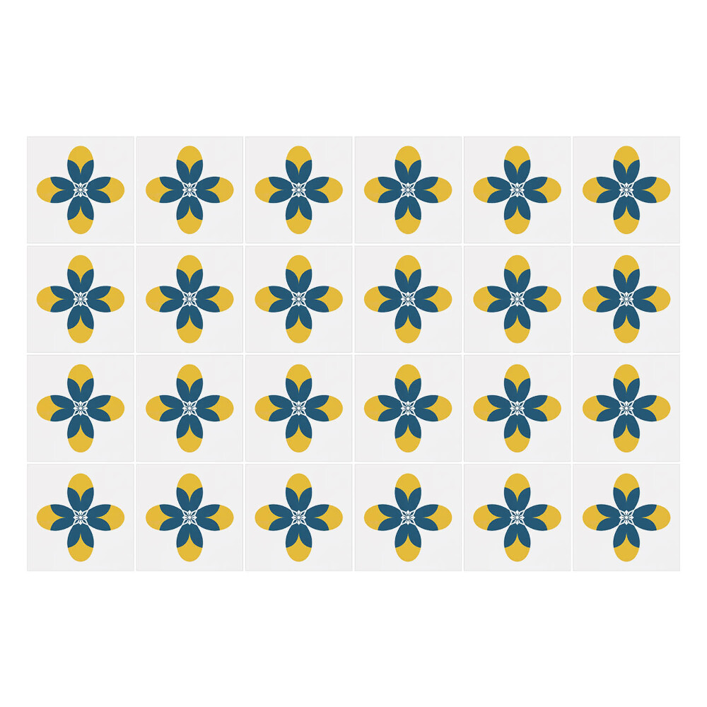 Csempe matrica Érdekesen díszített csempe